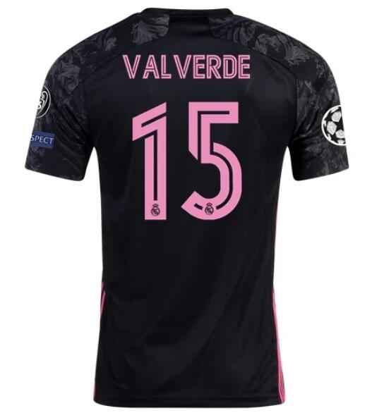 Real Madrid Football Kit Third Soccer Jersey FEDERICO VALVERDE #15 2020/21